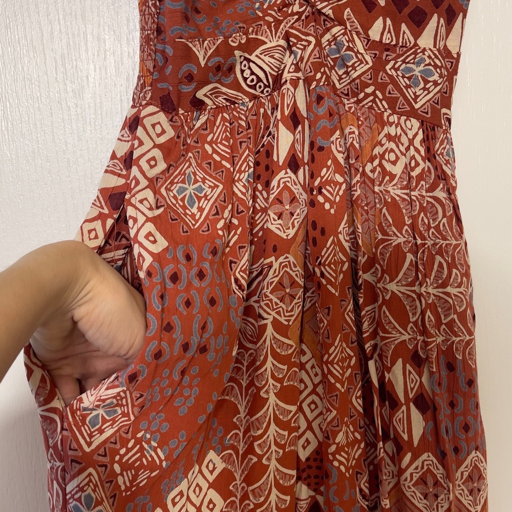 Angie Coral Geometric Jumpsuit - Picture 5 of 6